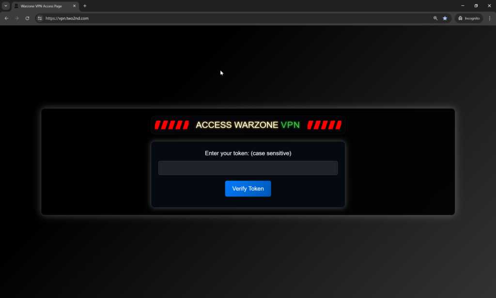 two2nd vpn login page
